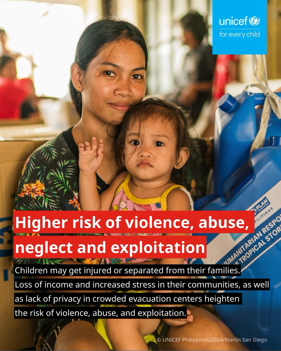 unicefphils's tweet image. The climate crisis is a child rights crisis.

Stronger typhoons and heavier monsoon rains cause massive floods. These events are already affecting children’s health, education, and safety. With the right action now, we can still protect their future.

unicef.org/philippines/st…