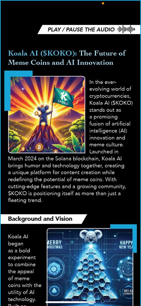 DeFiTimeZ's tweet image. Check out this article about @KoalaAIvip in the DeFiTimeZ defitimez.com/issues/en/34