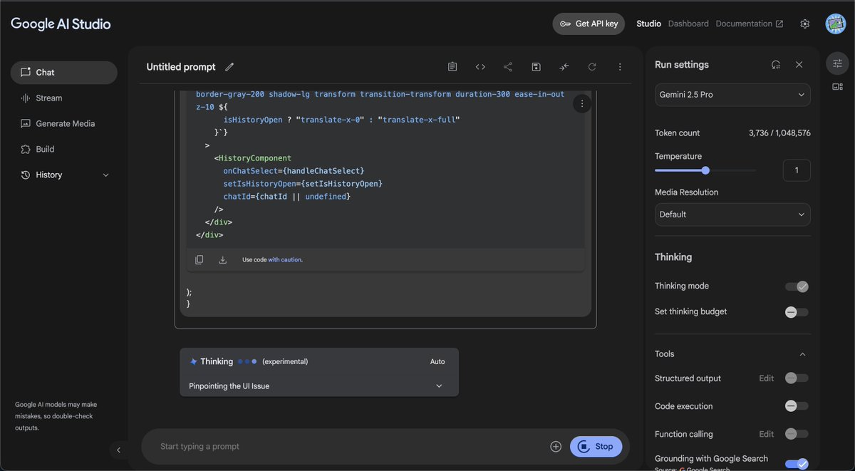 anujxforge's tweet image. Best model so far Gemini 2.5 pro so much context and best for coding
Btw its google ai studio