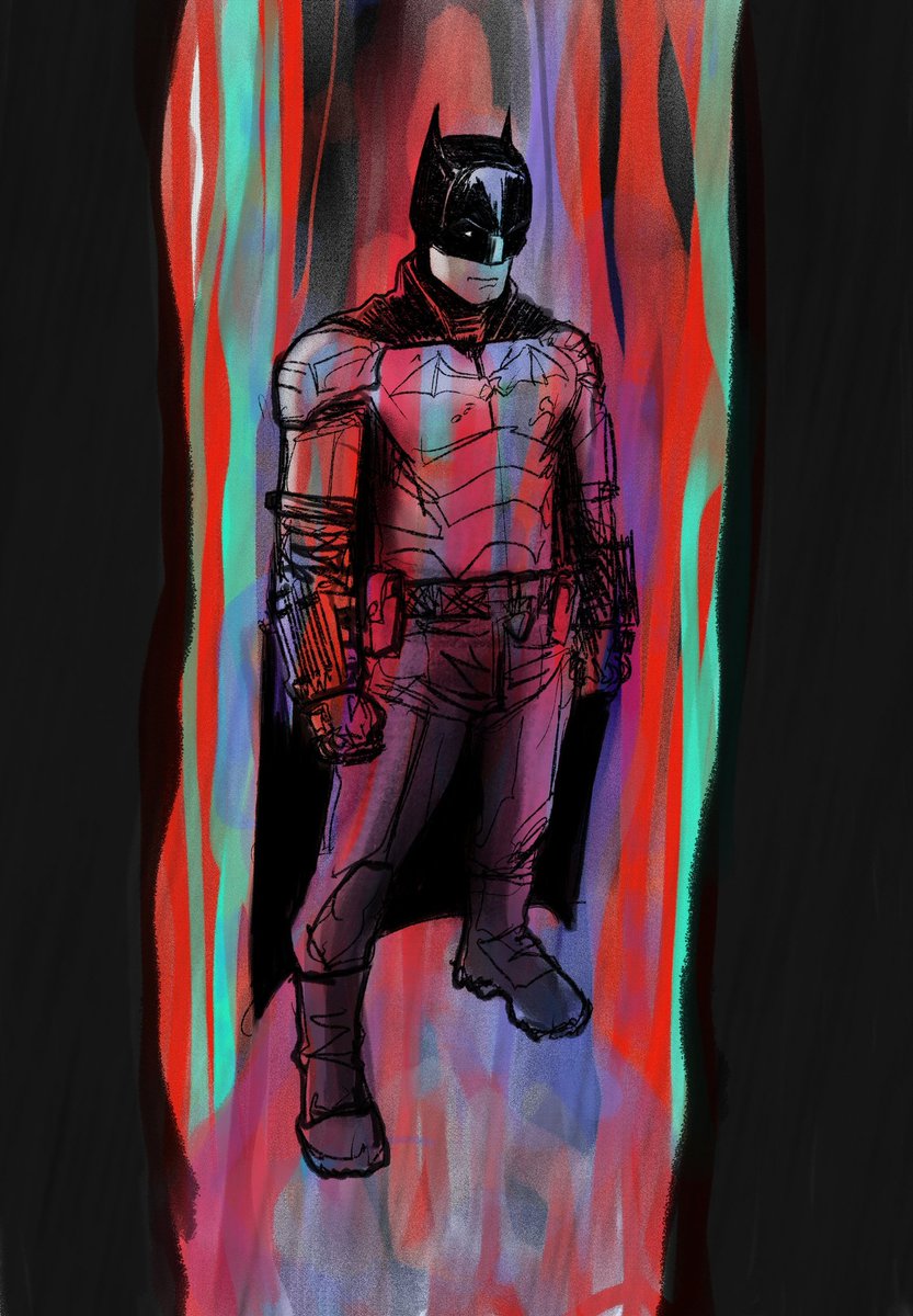 burialstate's tweet image. The batman doodle for tonight