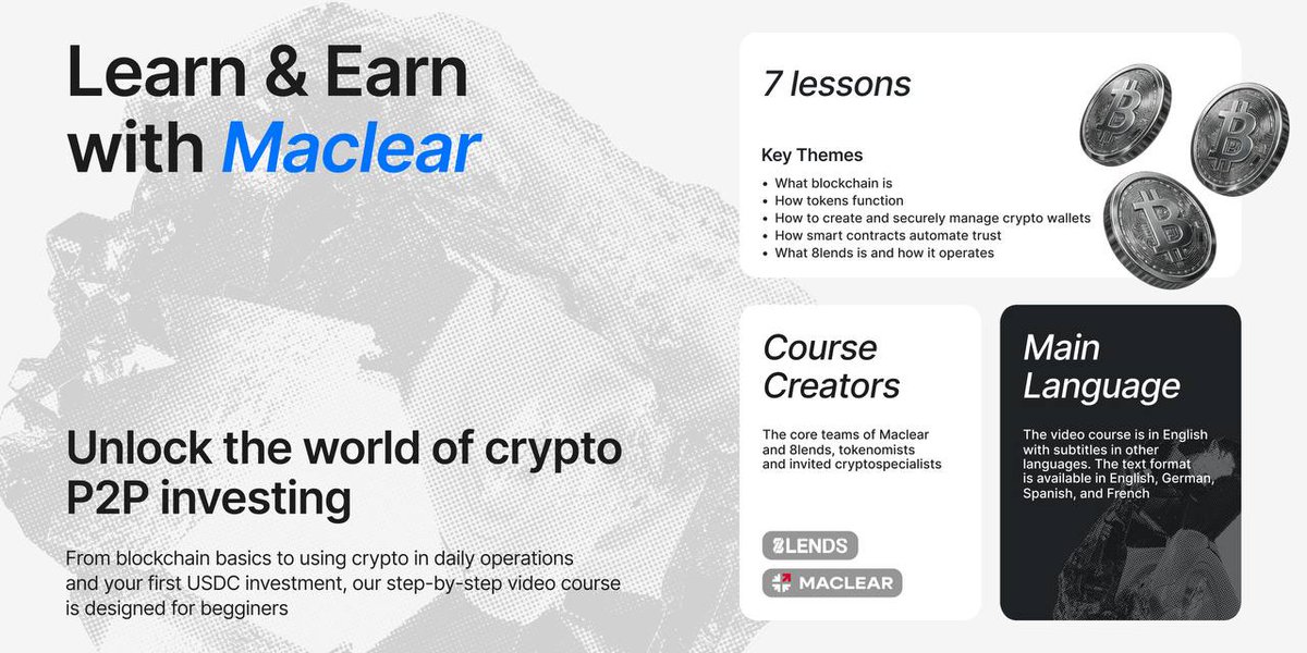 Maclear_ch's tweet image. Web3 course is finally out!
We’re officially opening the doors to our crypto course we’ve been working on for the last several months.
✔️ Designed for beginners and anyone looking to deepen their crypto knowledge
✔️ Clear and easy-to-follow format
✔️ Completely free
JOIN NOW…