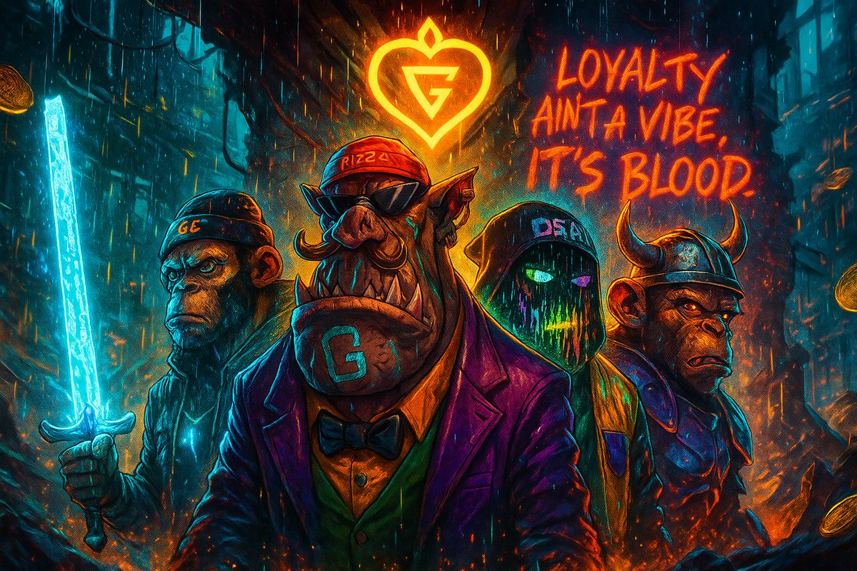 Loyalty ain’t a trend. 
It’s coded in our blood.
We don’t vibe with it — we bleed for it.
GMOBs stand united.
🧬⚔️💥 #Web3 #NFT #GMOBS #LoyaltyIsBlood #DigitalWarriors #ApeChain
