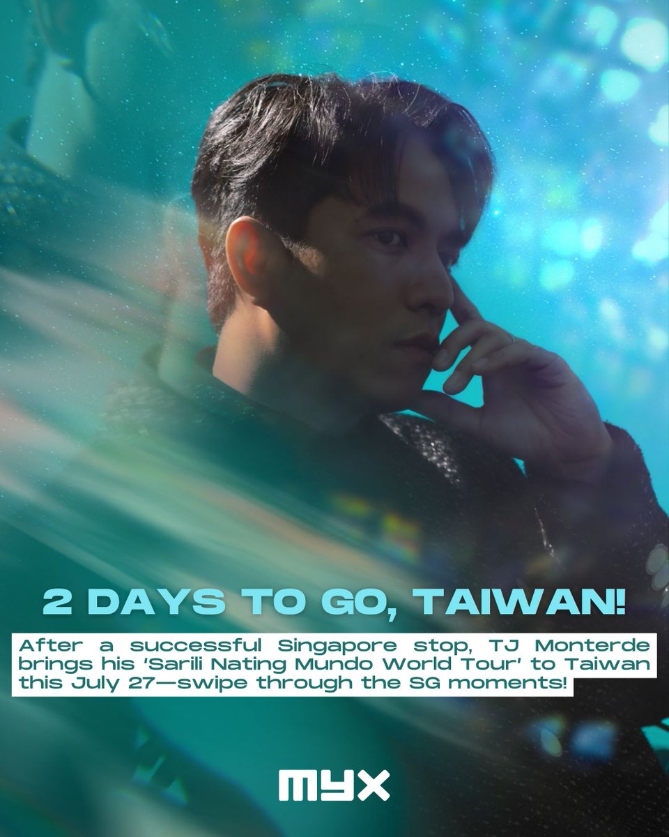 myxglobal's tweet image. 2 DAYS TO GO, BITUINS IN TAIWAN! 🇹🇼
Relive the SG magic and get hyped for what’s coming next in @tjmusicmonterde’s Sarili Nating Mundo World Tour. 💙
📍 Kaohsiung Music Centre
🗓️ July 27, 2025
🎟️ Grab your tickets and photo op passes here 👉 theflabbergast.kktix.cc/events/ef864944…