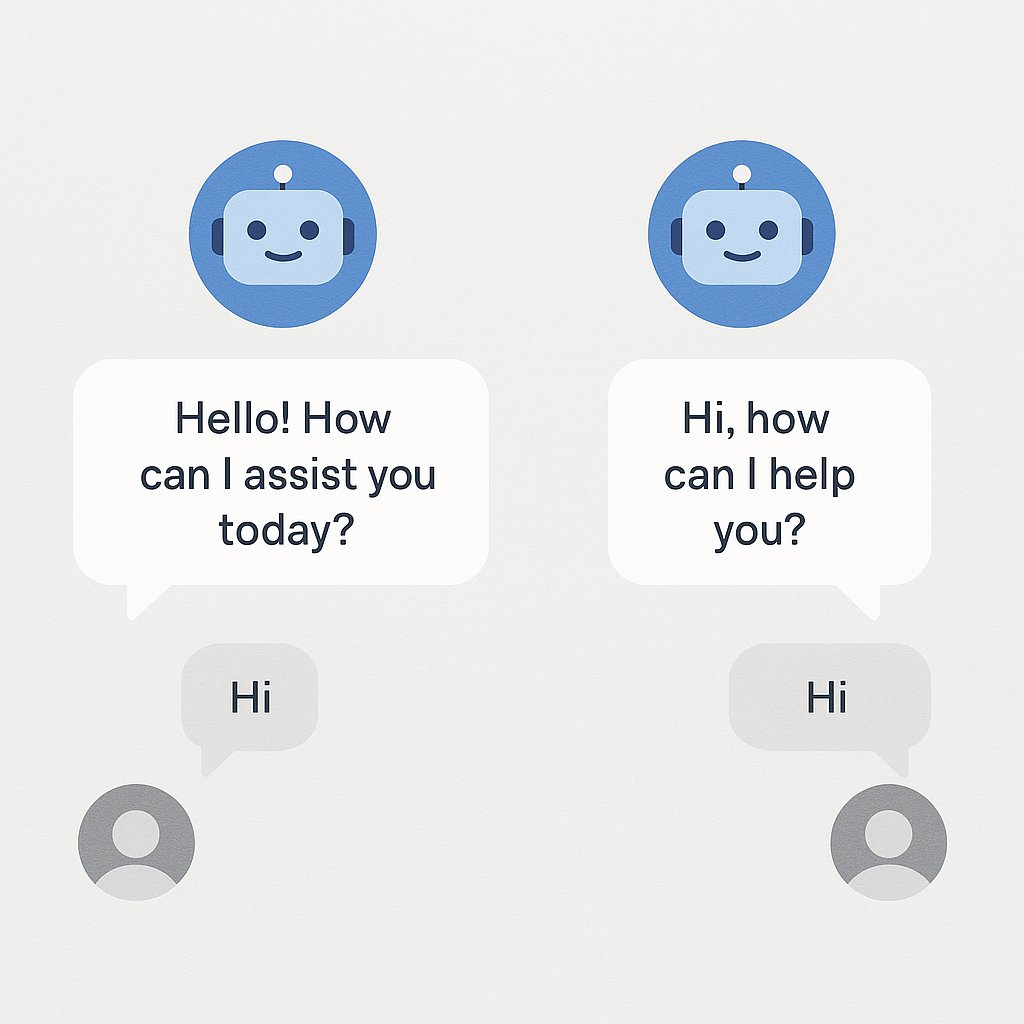fastbotsai's tweet image. Your chatbot’s first message sets the tone.
Is it warm? Helpful? Direct?
We spent more time than we’d like to admit testing different openings.

So if your bot just says “Hi, how can I help you?
Maybe it’s time for a little tweak.
#ChatbotTips #UserExperience #FastBots