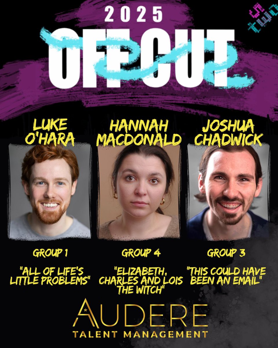 Good Luck to our incredible Auderians Luke O'Hara, Hannah MacDonald &amp; Josh Chadwick  performing and competing in <a href="/offcutMCR/">offcutMCR</a> at <a href="/53two/">53two</a> this year!

Luke smashed it on Wednesday night. Break a leg tonight!

 Josh and Hannah's turn next week! Can't wait!