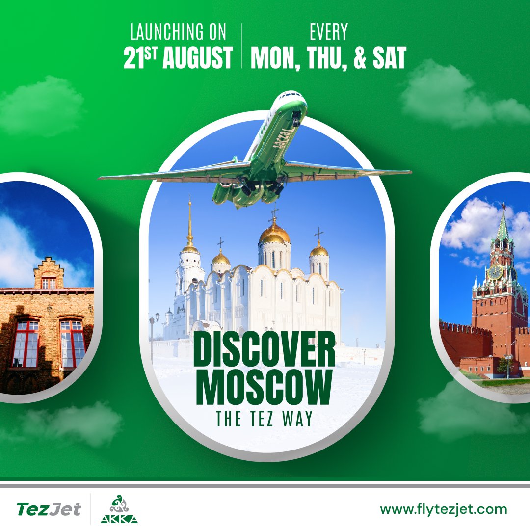 FlyTezJet's tweet image. 🇬🇧 Now boarding to Moscow with TezJet.

flytezjet.com

#TezJetRoutes #BishkekToMoscow #NowFlying #FlyTezJet #TezJet