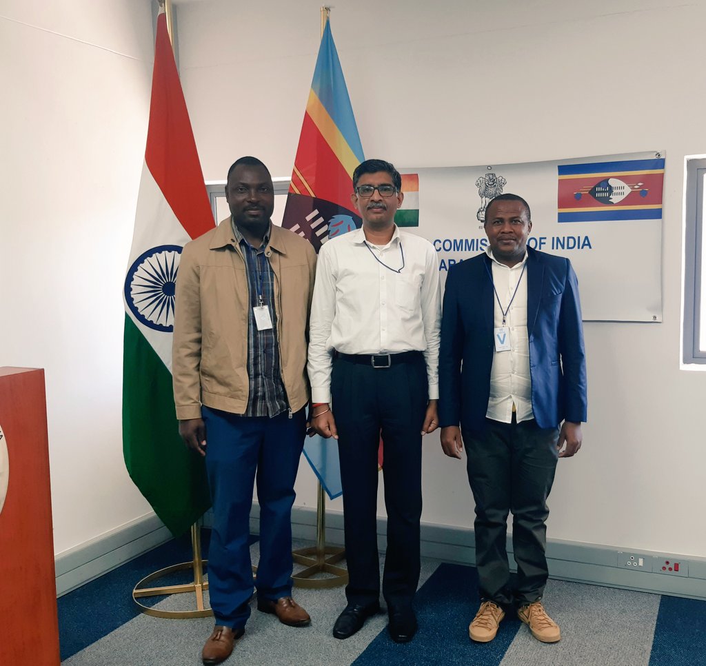 India in Eswatini (@indiaeswatini) on Twitter photo High Commission congratulates Mr.Thulani Manyatsi & Mr.Victor Myeni of UEDF on their selection for <a href="/ITECnetwork/">ITEC</a> course at MTI Chennai & wishes them successful learning experience.<a href="/MEAIndia/">Randhir Jaiswal</a> <a href="/EswatiniGovern1/">Eswatini Government</a> <a href="/MfaicSd/">Ministry of Foreign Affairs Eswatini</a> <a href="/MayankS81/">Mayank Singh</a> @Indiandiplomacy High Commission congratulates Mr.Thulani Manyatsi & Mr.Victor Myeni of UEDF on their selection for <a href="/ITECnetwork/">ITEC</a> course at MTI Chennai & wishes them successful learning experience.<a href="/MEAIndia/">Randhir Jaiswal</a> <a href="/EswatiniGovern1/">Eswatini Government</a> <a href="/MfaicSd/">Ministry of Foreign Affairs Eswatini</a> <a href="/MayankS81/">Mayank Singh</a> @Indiandiplomacy