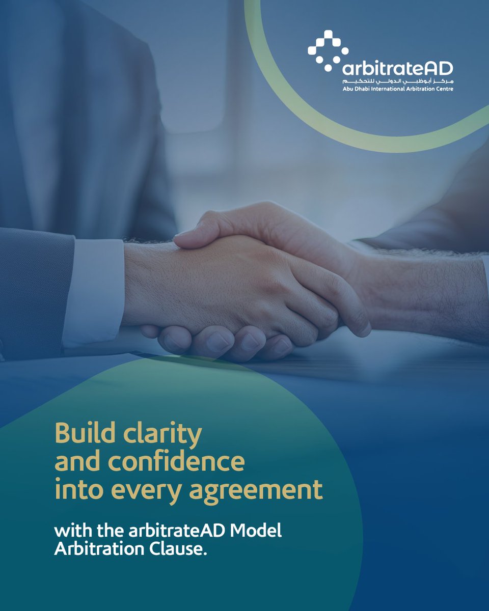 Choosing the right arbitration clause sets the foundation for fair, efficient, and enforceable dispute resolution. Use the arbitrateAD Model Arbitration Clause to ensure your contracts benefit from procedural clarity and international standards.
🔗 arbitratead.ae/model-arbitrat…