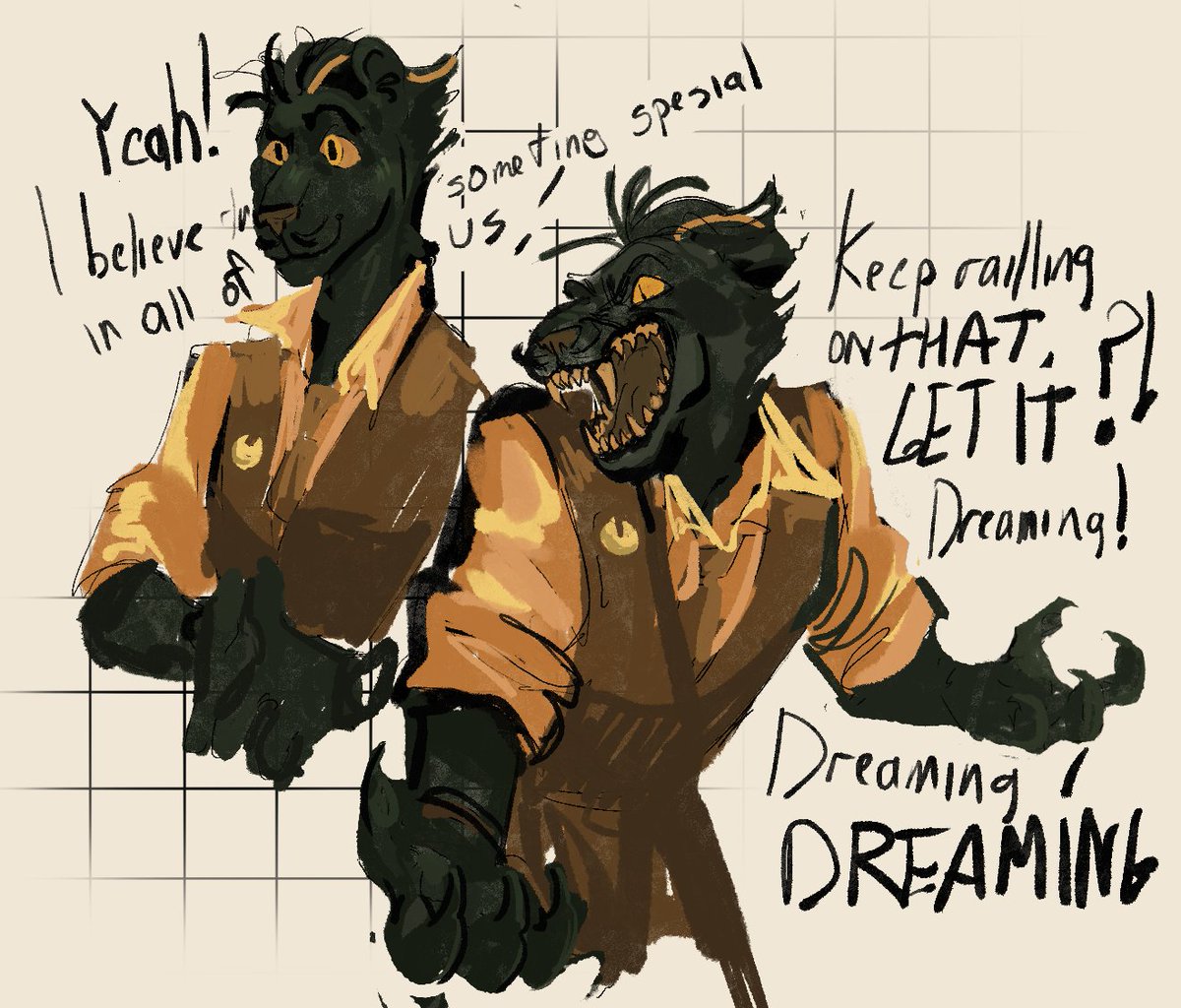 just a meow meow and a bark bark
#batim