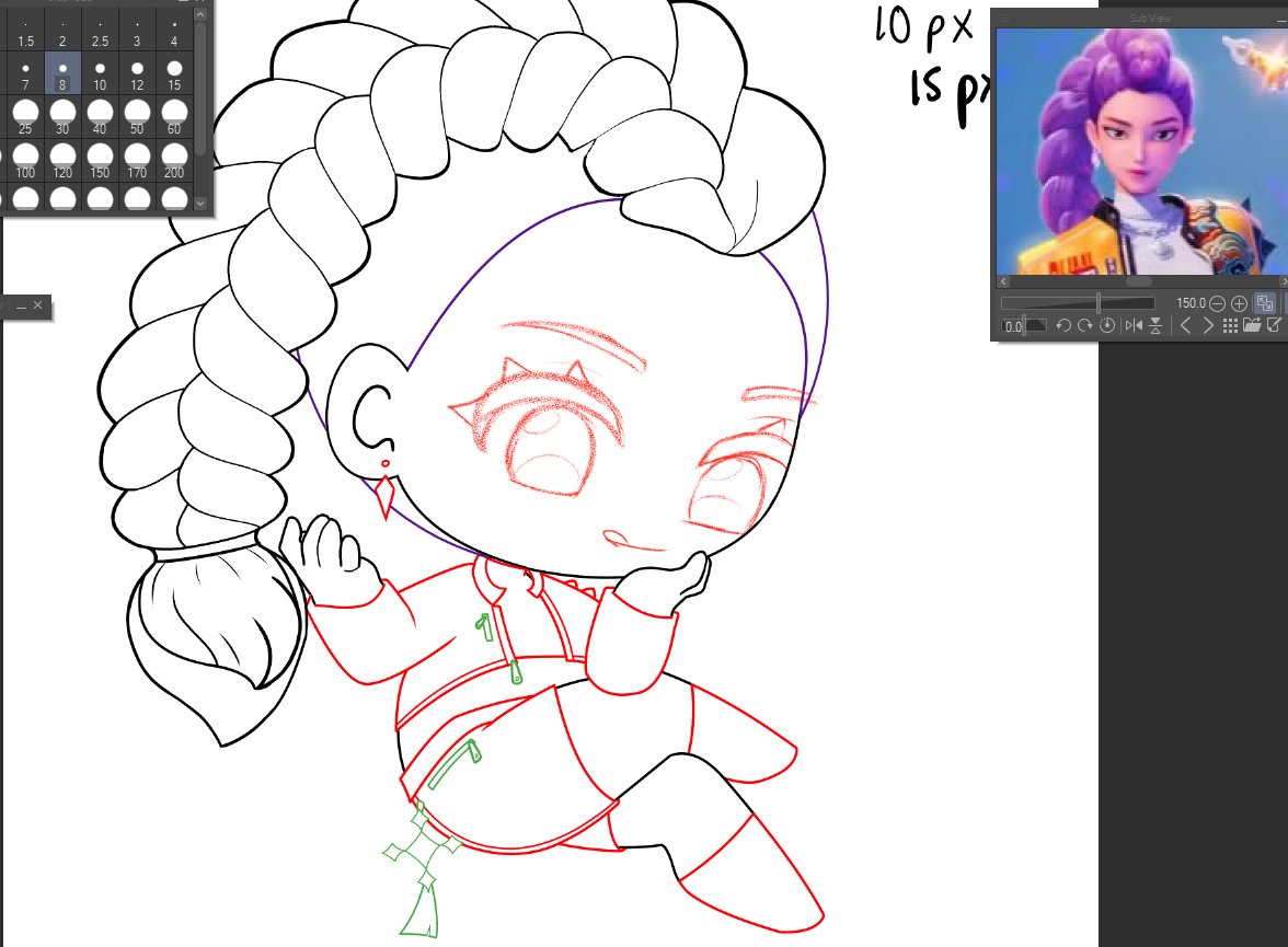 Hi2chan's tweet image. no, I did not watch.
My sister wanted me to draw it.

Probably gonna try and get all 3 members in the pose :,D