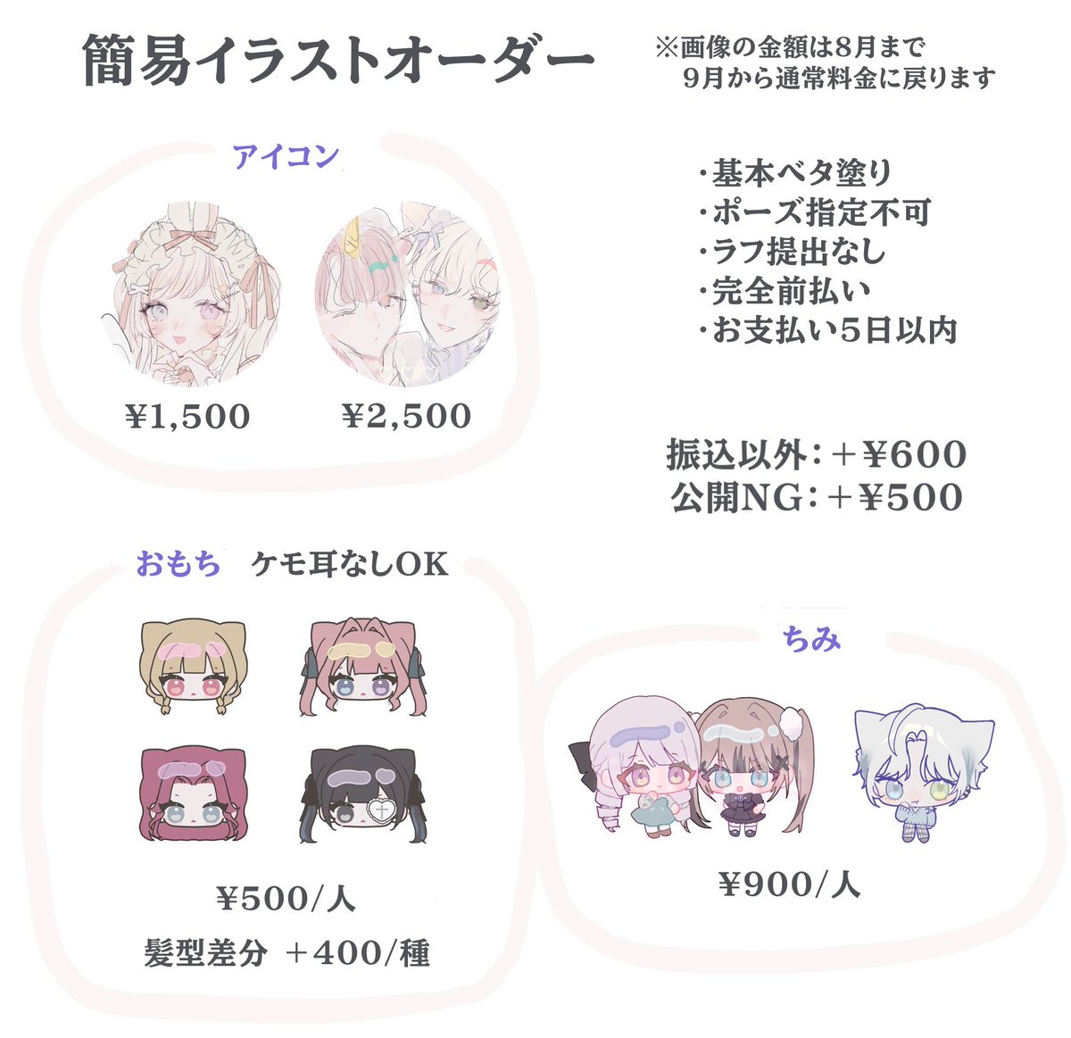 lap1ns's tweet image. ♡ご依頼募集♡
簡易イラストのご依頼を夏限定価格で承ります。
よろしくお願いいたします…!
受付窓口▶︎nonchalant-iguanadon-b9c.notion.site/23b3590f333681…