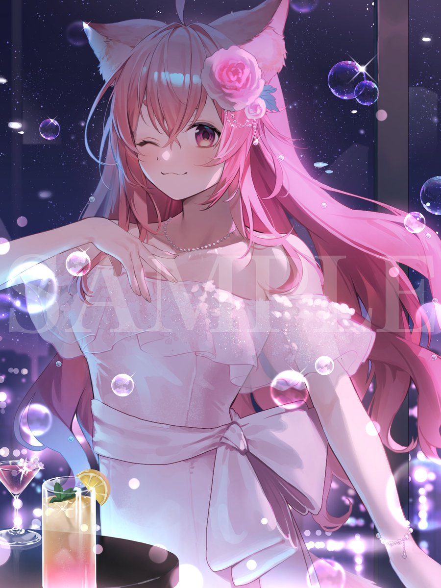 ayameiro16's tweet image. 遅くなりましたが、狐桃たま様のソロイベントにて立ち絵イラストを担当させていただいておりました🍷✨
