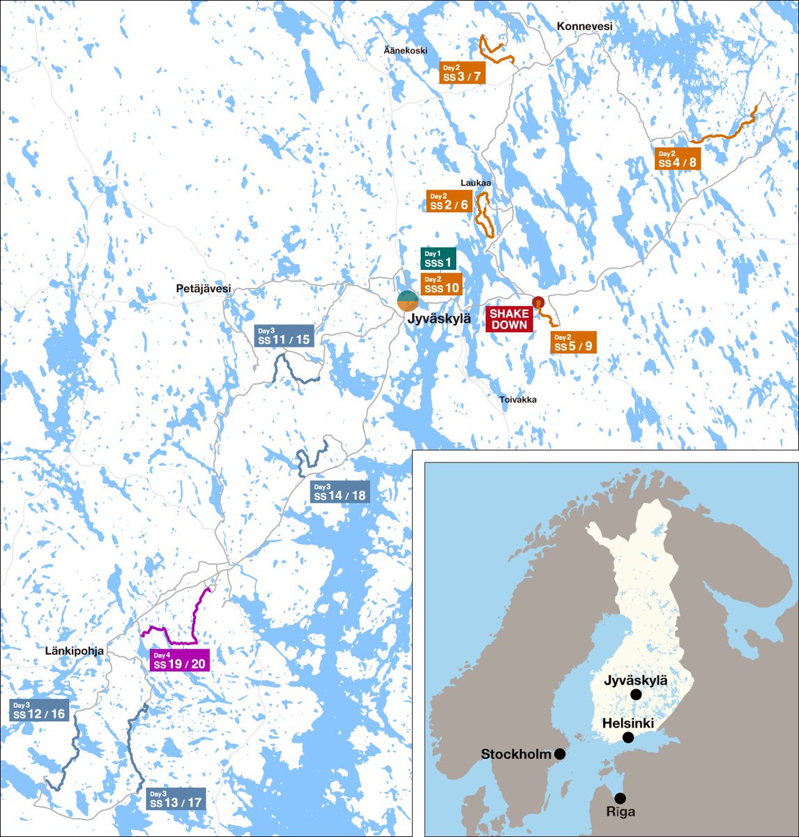 TOYOTA_GR's tweet image. 来週7/31日(木)~8/3(日)は
#WRC Rd.9 ラリー・フィンランド🇫🇮
TGR-WRTのホームイベント #RallyFinland に、
5台の #GRYarisRally1 で参戦🚗💨
エルフィン・エバンス/スコット・マーティン組(33号車)
カッレ・ロバンペラ/ヨンネ・ハルットゥネン組(69号車)…