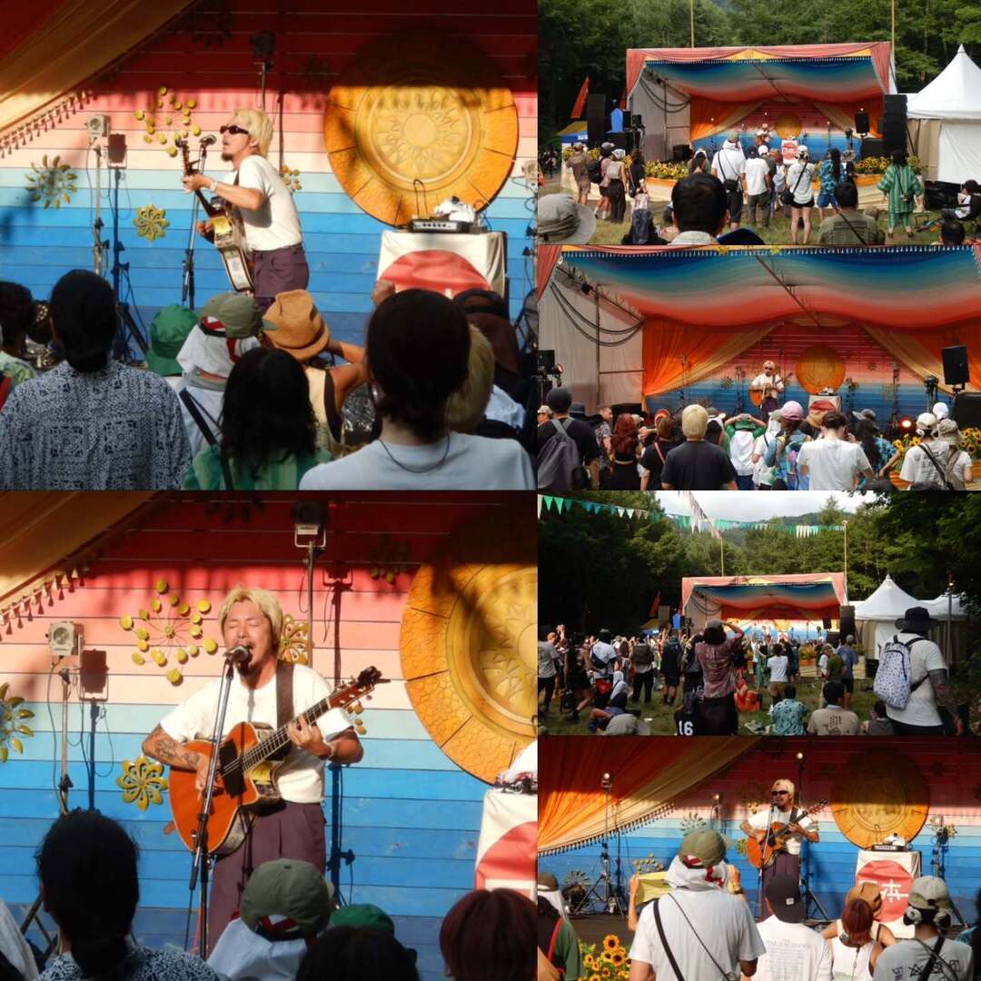 waskaz's tweet image. ギターを叩いて、リズムからメロディーまで一人一楽器で踊らせる男。ROW HOO ローホー。
昔、ニセコヒラフの仲間との飲み会に現れて飲んでから8年。さらにさらに超絶テクになってフジロックに初登場となりました。
通りがかりで観た人まで踊らせます。足がまともなら立ってただろうな。