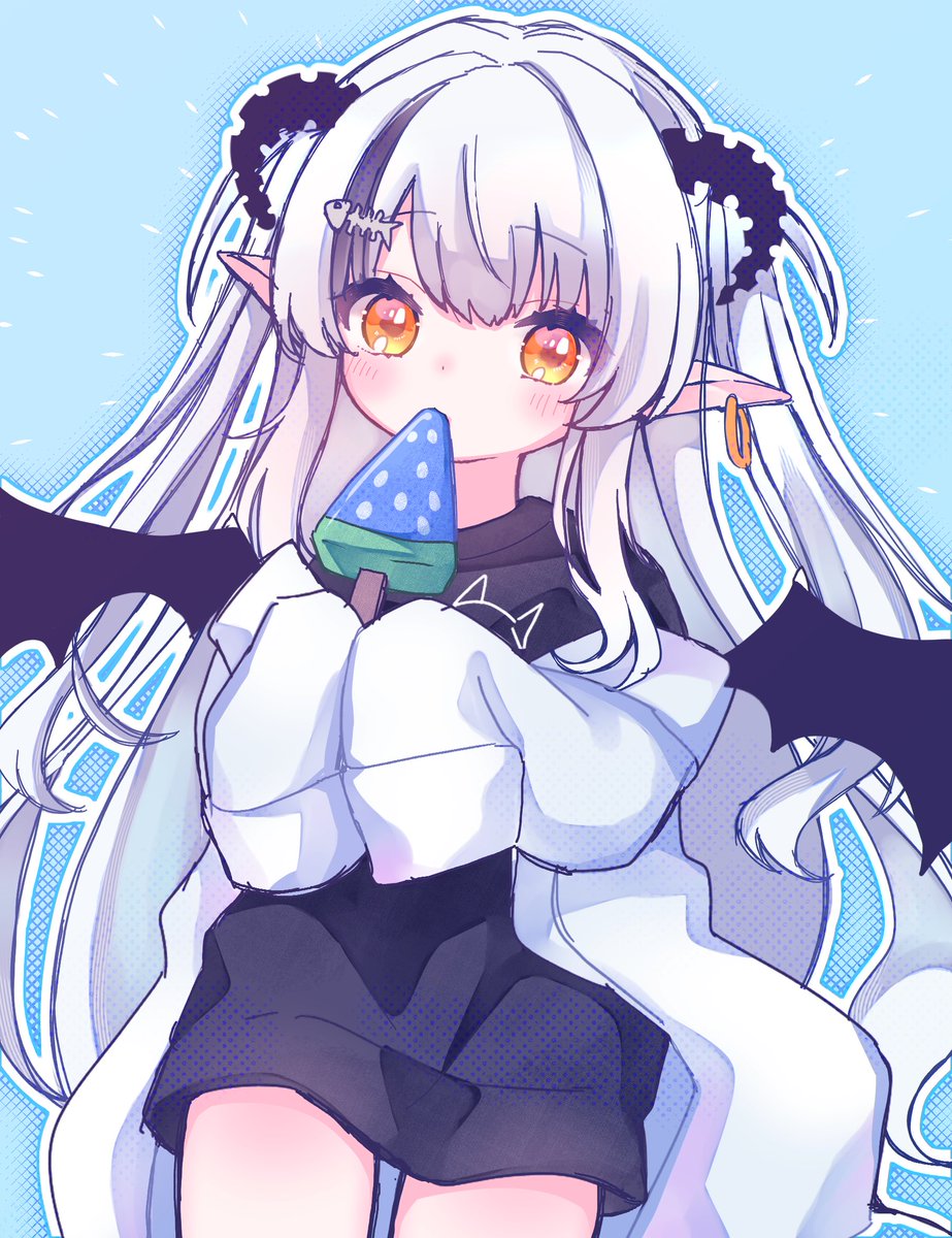 「イラストお返しでフェルトちゃんに描いてもらったさめる(sametaの受肉体)かわ」|sametaのイラスト