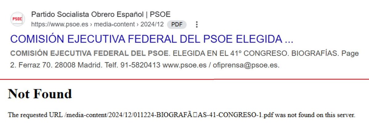AltRightEspan's tweet image. ¿Por qué desaparece de la web del PSOE el pdf donde podía verse las biografías de su Comisión Ejecutiva?