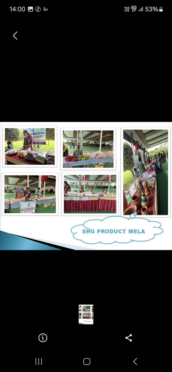 nagaram_mcpl's tweet image. Day 54
An SHG Product Mela showcased handmade items like jewellery, rakhis, sarees, and food, promoting women-led businesses and providing a platform for income generation and local entrepreneurship.