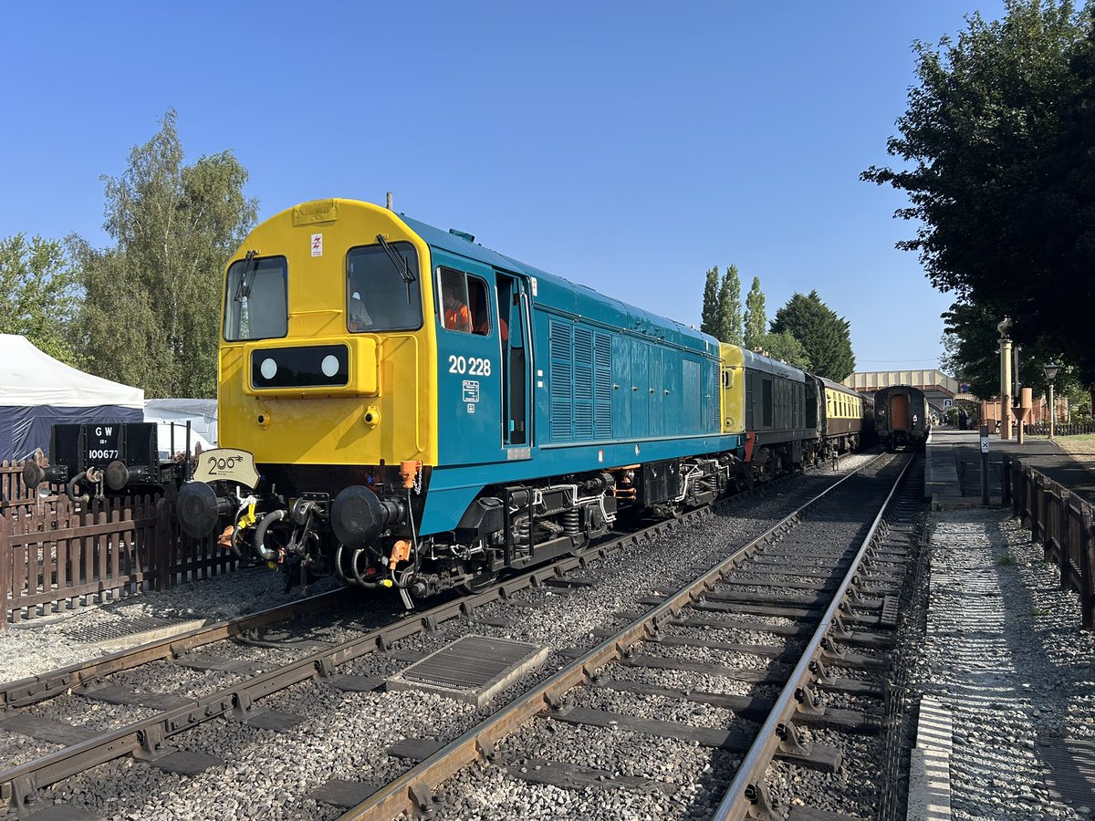 89Scunthorpe's tweet image. Day two starts at Toddington with ride behind a pair of choppers on the @GWSR diesel gala