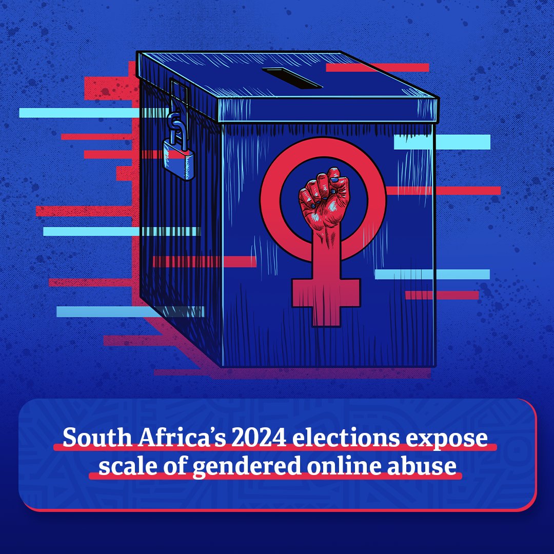 Code4Africa's tweet image. 🚨 TikTok and X = hotspots for hate.
Women in SA politics faced a storm of sexist abuse during #Election2024, often in languages platforms ignore.
From “ugly” to “Satan”, the slurs flooded in. Platforms stayed silent.
📖 Read ADDO's summary: bit.ly/46ukrhD
#OGBV
