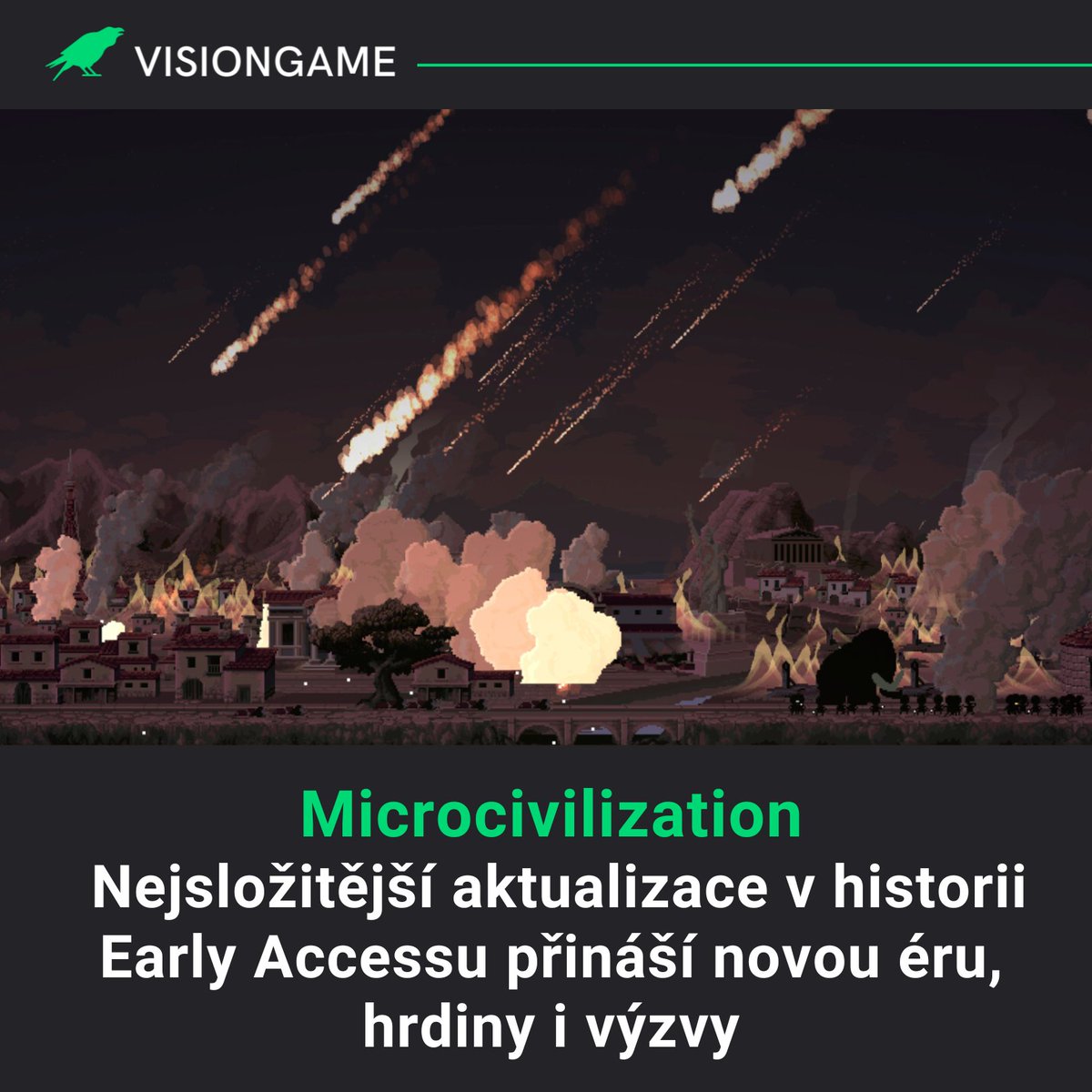 visiongamecz's tweet image. Česká nezávislá 4X strategie Microcivilization, za kterou stojí jediný vývojář Ondřej Homola (vystupující i pod přezdívkou Vastin), obdržela zásadní aktualizaci verze 0.11. Ta přináší nejen dlouho očekávanou Tier 3 fázi vývoje civilizace, ale zároveň i nové mechaniky, scénáře a…