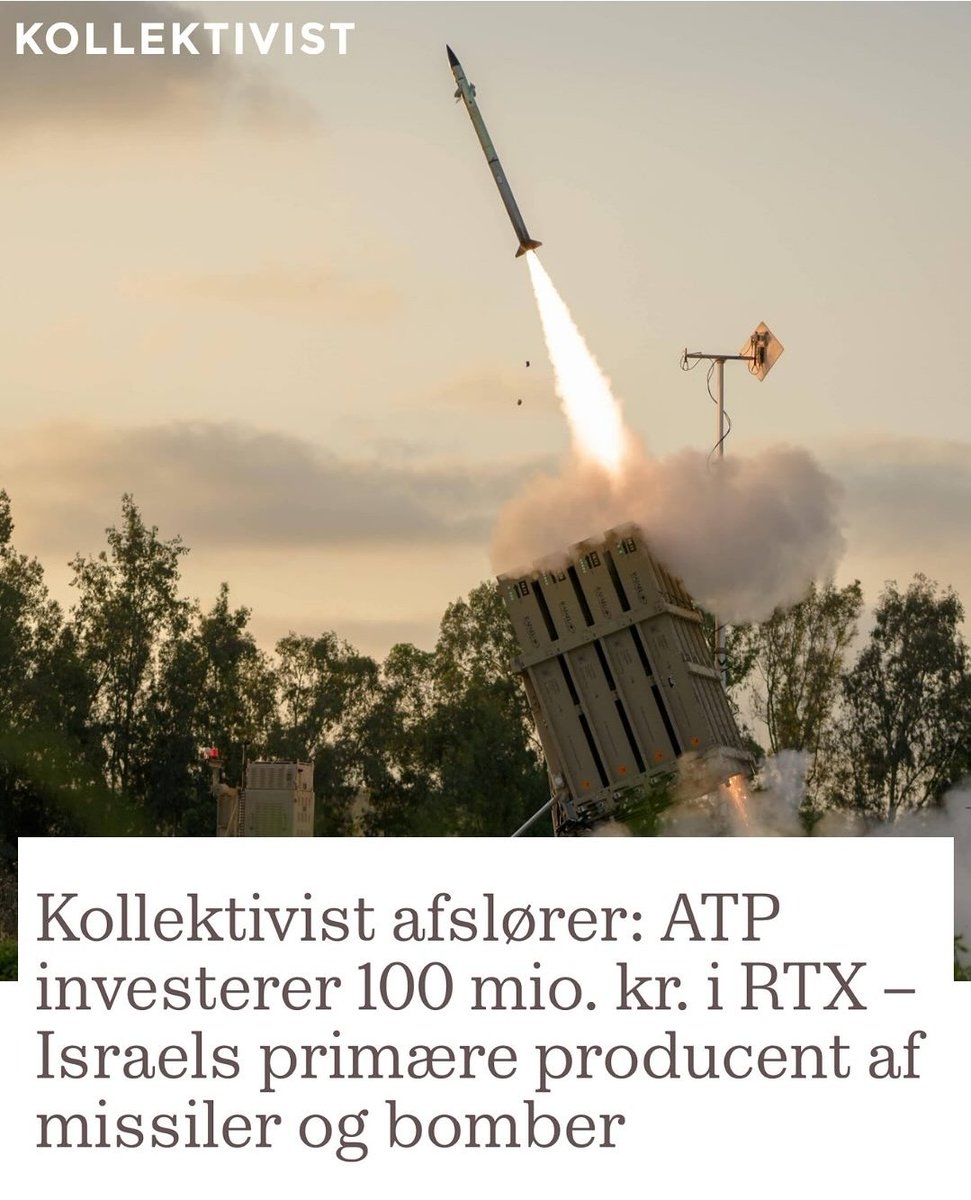 runegreyskull's tweet image. ATP vores fælles tvungne pensionsfond har massive invisteringer i våben der går direkte til Israel og deres folkemordsmaskine!
vi er aktivt medskyldige!