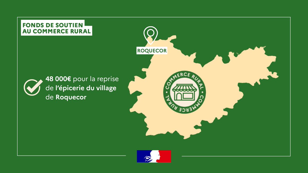 Prefet_82's tweet image. #Ruralité 🏘 | À #Roquecor, l’épicerie du village est reprise par la commune grâce au fonds de soutien au #commerce rural.

✅Près de 48 000€ pour préserver un service de proximité essentiel ! L&apos;État est aux côtés des communes rurales.

ℹ️En savoir plus : ecologie.gouv.fr/presse/annonce…