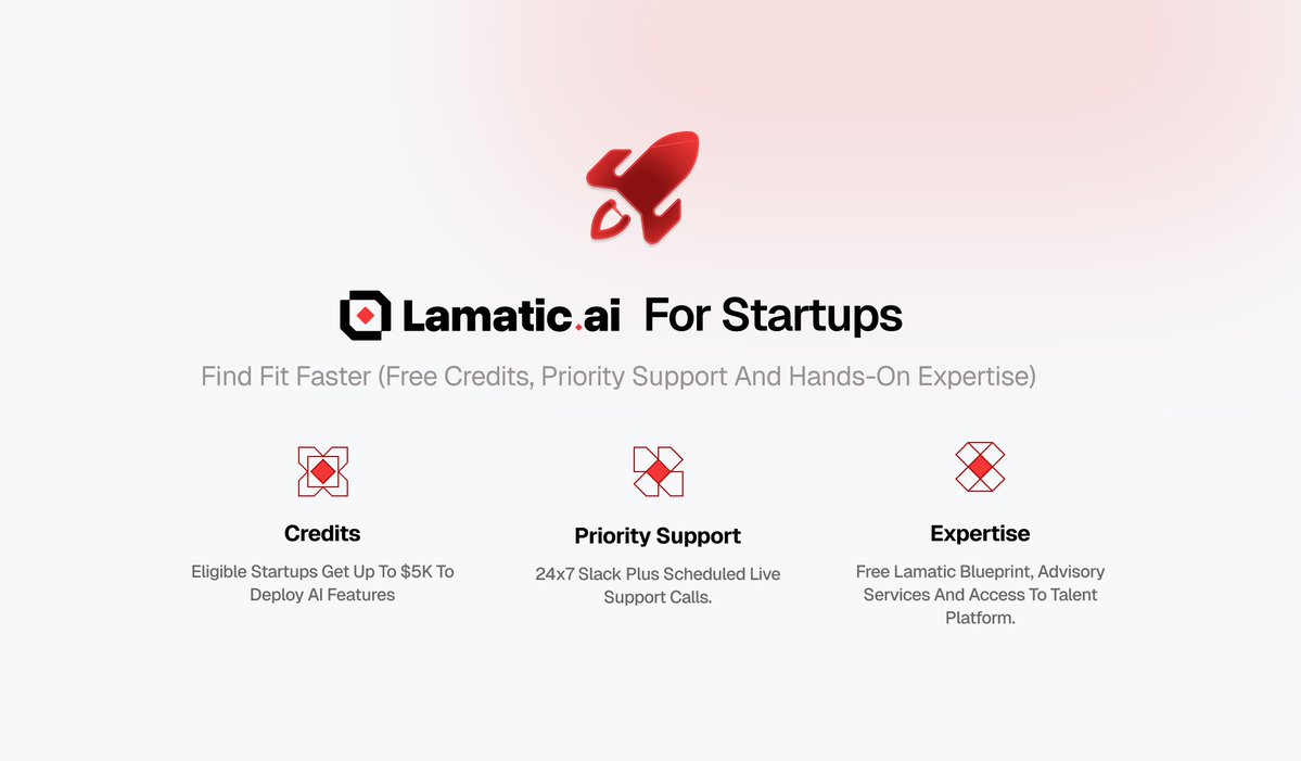 lamatic_ai's tweet image. Introducing the Lamatic Startup Program
🎁 $5K credits
🧠 AI expert guidance
⚙️ Support for RAG, copilots, automations
Early-stage AI teams, this is your launchpad
lamatic.ai/startups
#LLM #RAG #AItools #StartupLife