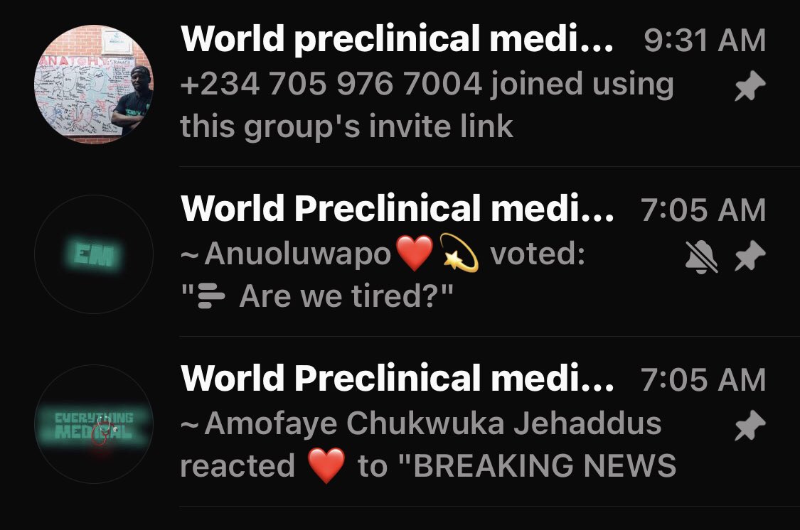 Odu_Ik_Sage_med's tweet image. All preclinical medical and paramedical students. Over 3,000+ med students onboard.
Click the link to join the WhatsApp channel ⬇️
—————
Follow the EVERYTHING MEDICAL channel on WhatsApp: whatsapp.com/channel/0029Vb…
—————-
Note: Strictly for those entering 200l newly.
