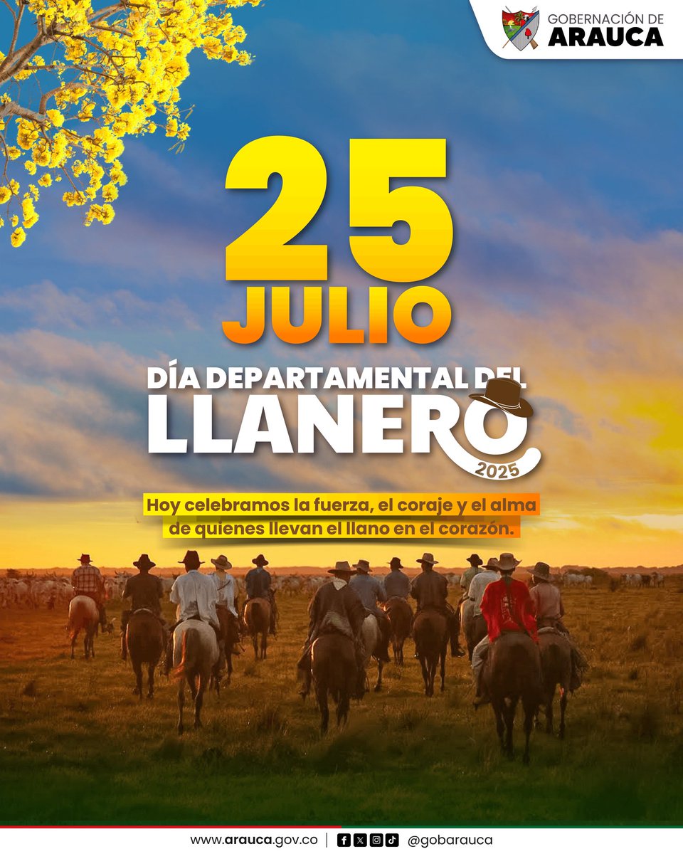 ¡Feliz Día del Llanero!

Hoy celebramos el temple, la valentía y la esencia de cada hombre y mujer que con orgullo lleva nuestras tradiciones… 

¡Gracias por mantener viva la cultura que nos hace únicos!