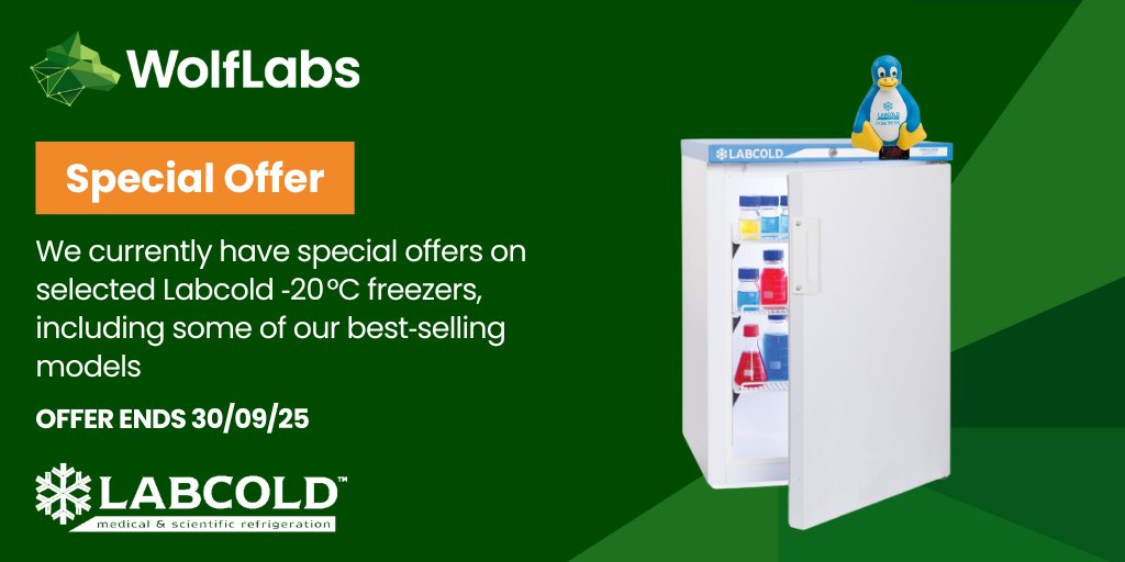 wolflabsuk's tweet image. Don’t Miss Out! Special Offers on @Labcold -20°C Freezers
SHOP NOW - wolflabs.co.uk/laboratory-equ…
Offers end 30/09/25
#Labcold #Freezers