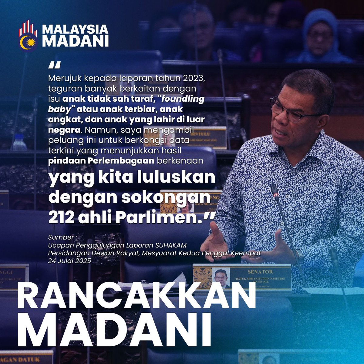 📜 Pindaan Perlembagaan demi Keadilan Anak-anak

Kerajaan MADANI Malaysia terus melangkah ke hadapan untuk menjunjung prinsip keadilan dan hak asasi manusia.