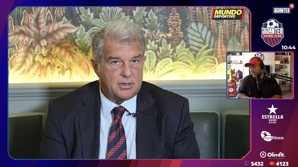 JijantesFC's tweet image. 📺 DIRECTO @JijantesFC
📣 Joan Laporta: "No contemplamos la opción de no volver al Spotify Camp Nou. Dentro de nuestra lógica volveremos y se cumplirá lo presupuestado y el contrato de financiación".
🔗 twitch.tv/gerardromero