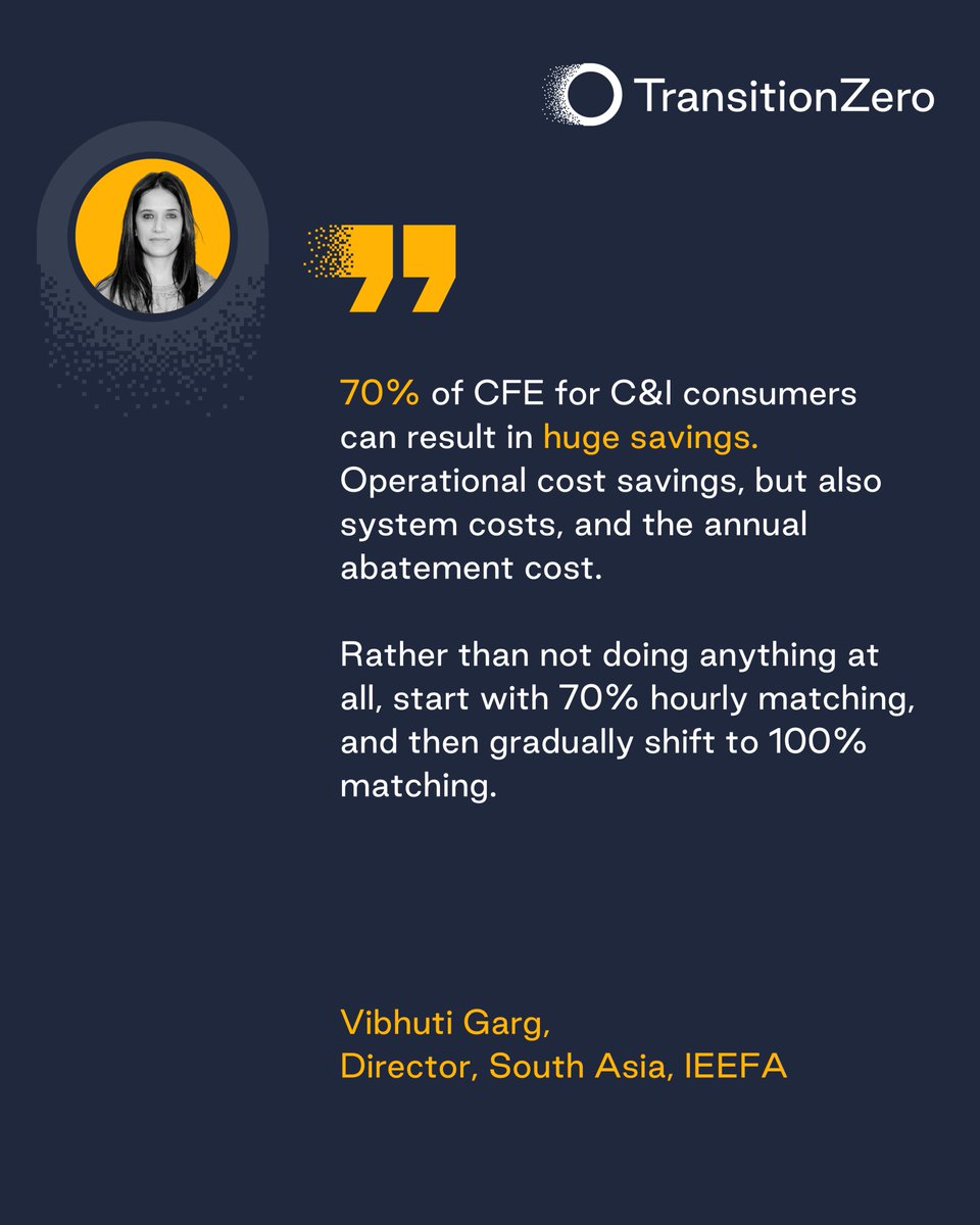 IEEFA South Asia (@ieefa_southasia) on Twitter photo "Start with 70% Carbon-Free and gradually shift to 100%. We are close to achieving huge cost savings – even at 100% CF." noted IEEFA’s <a href="/Vibhuti_D_Garg/">Vibhuti Garg</a>. Hear key insights from <a href="/TransitionZero/">TransitionZero</a>'s webinar on India's path to a 24/7 #CleanEnergy future: tinyurl.com/vw2st7tw "Start with 70% Carbon-Free and gradually shift to 100%. We are close to achieving huge cost savings – even at 100% CF." noted IEEFA’s <a href="/Vibhuti_D_Garg/">Vibhuti Garg</a>. Hear key insights from <a href="/TransitionZero/">TransitionZero</a>'s webinar on India's path to a 24/7 #CleanEnergy future: tinyurl.com/vw2st7tw