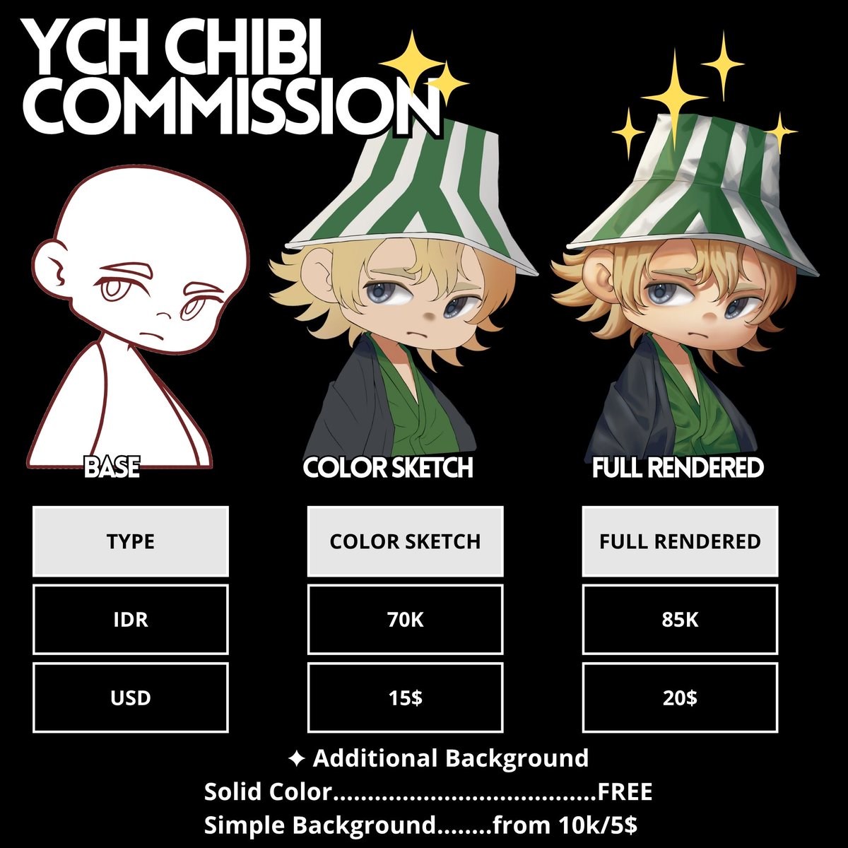 padhantya's tweet image. RT Please!

Hi, Im Opening Urgent COMMISSION with YCH Chibi Art Commission/surprise me service!
I'm accepting orders on VGen!

Each of them I open 5 slots 5 slot (1/5 slots for Chibi)

#Commission #commissionsopen #zonauang #zonakarya #artidn #VGencomms