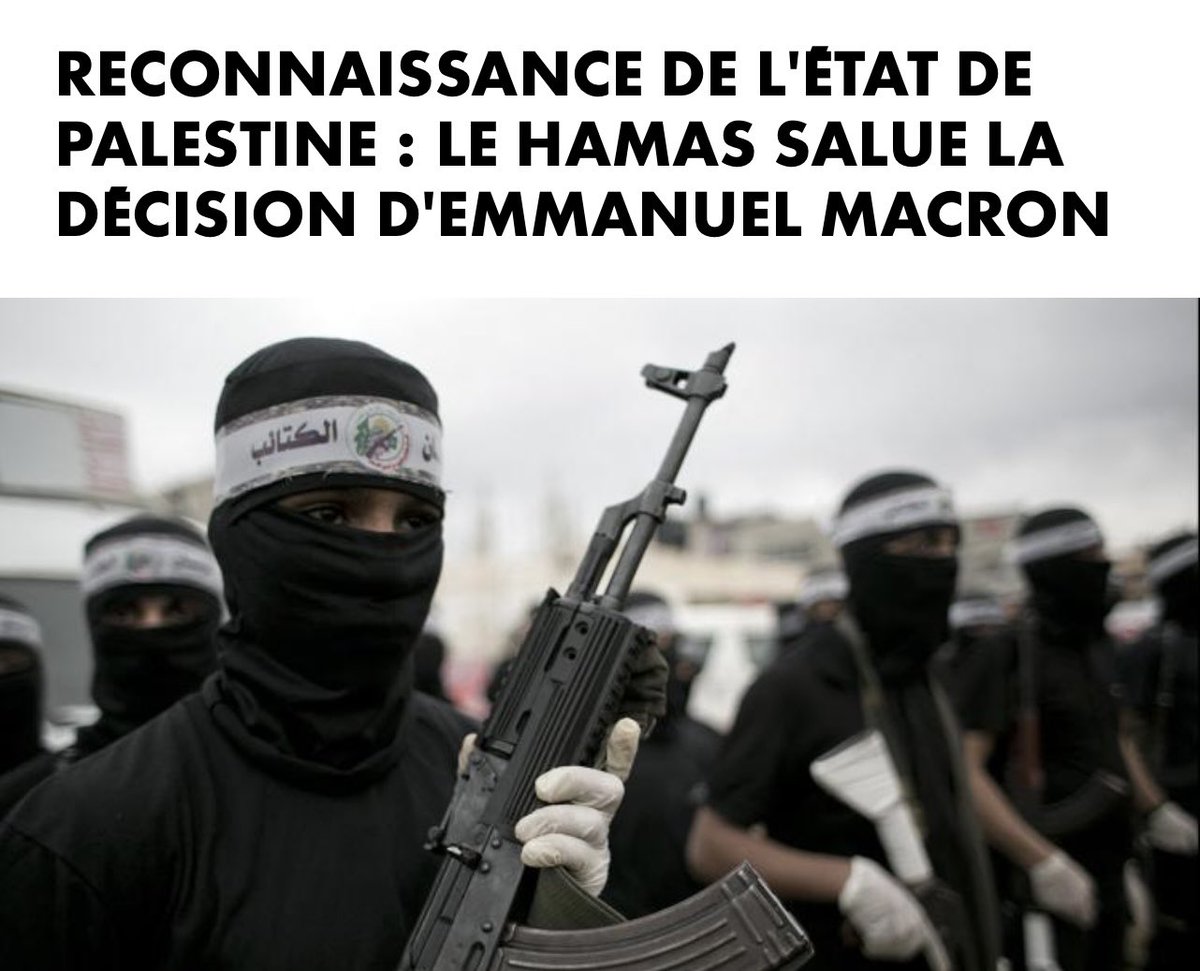 HeleneLaporteRN's tweet image. 🔴 Reconnaître un État palestinien dans ces conditions, c’est tendre la main à ceux qui ne tendent que des fusils. Le #Hamas s’en félicite ? #Macron s’en satisfait. Une décision aussi irresponsable que dangereuse, pour les Israéliens comme pour les Palestiniens, pris en otage par…