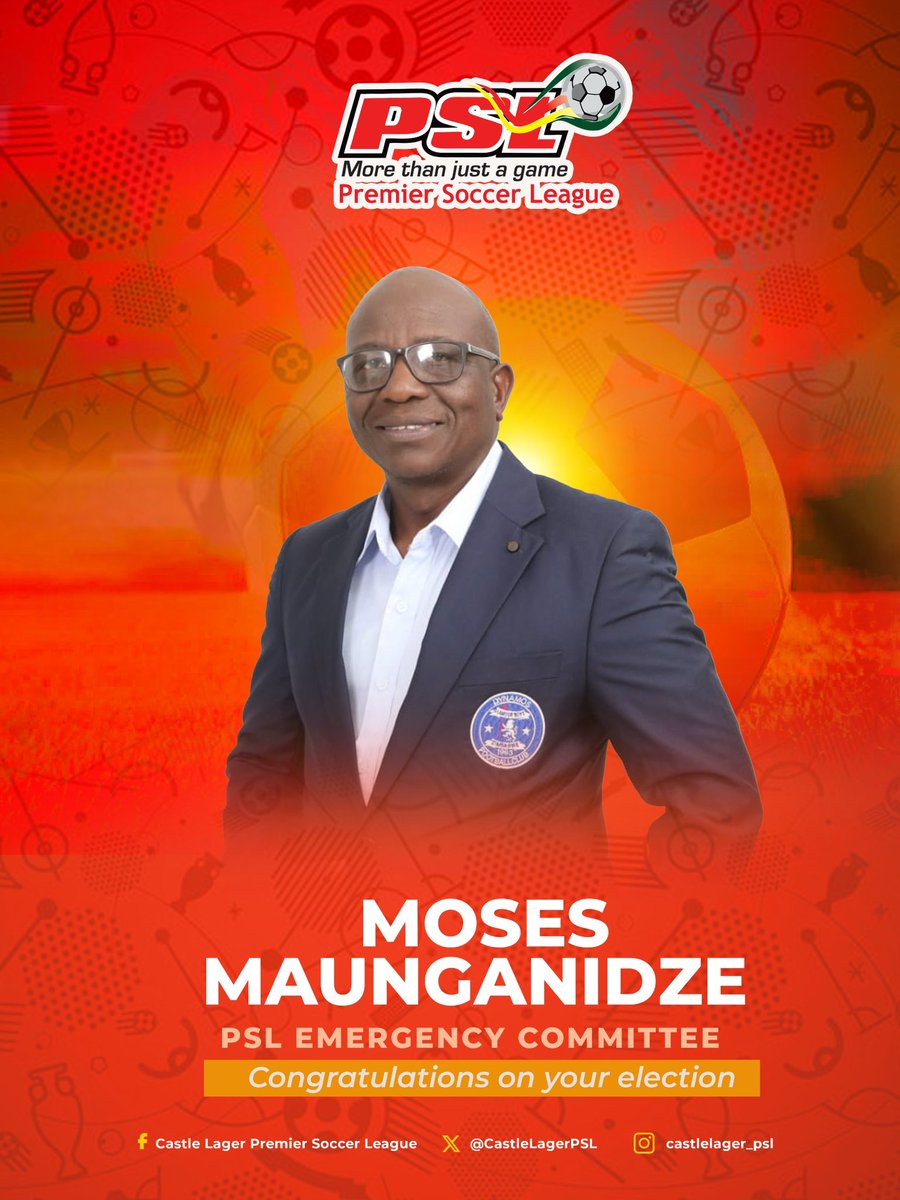 CastleLagerPSL's tweet image. Congratulations to the newly elected PSL leadership:
Isaiah Mupfurutsa: Chairman
Kenneth Mhlophe: Vice Chairman
Moses Maunganidze: Emergency Committee Member
Oscah Nduwure: Emergency Committee Member