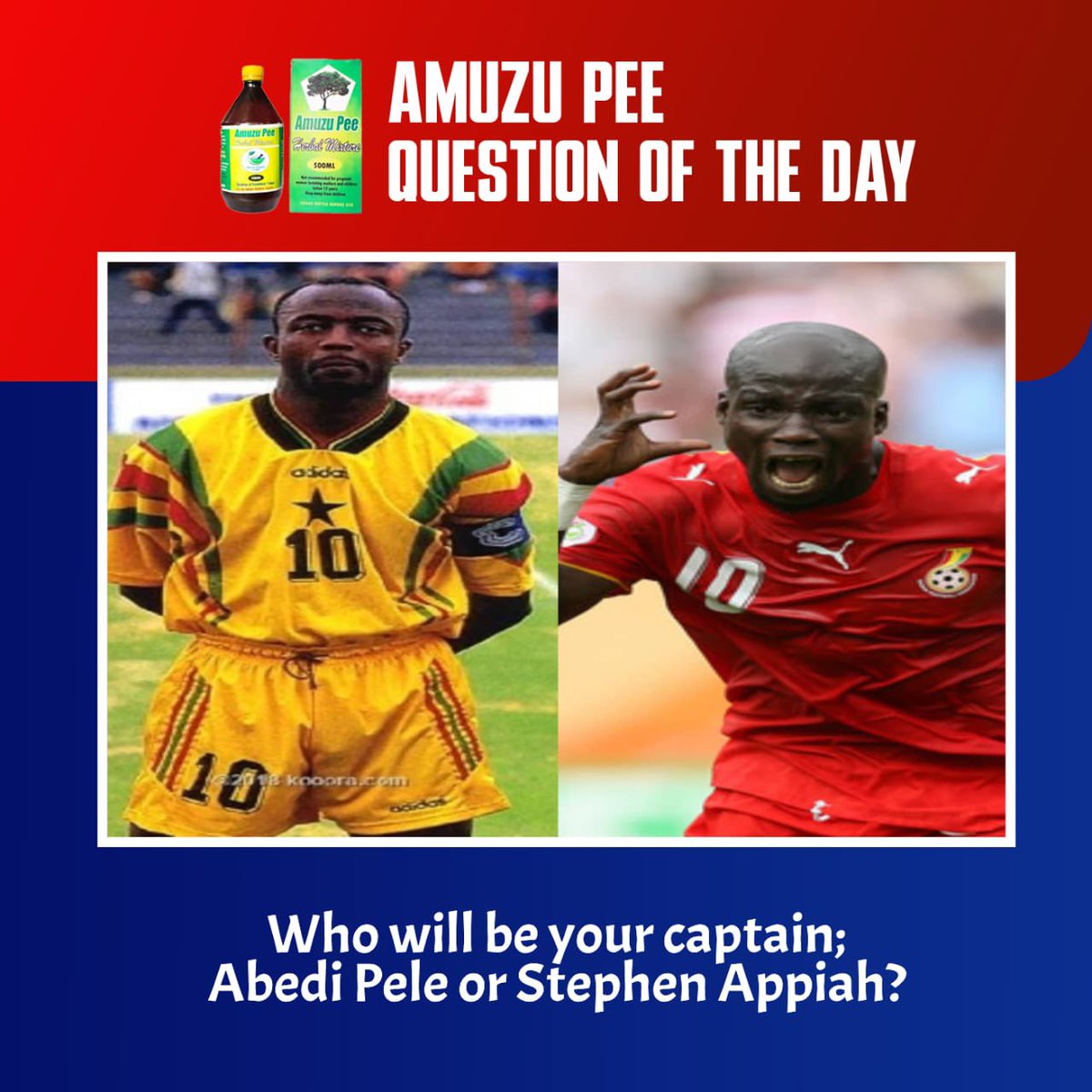 FancyDiMaria_'s tweet image. #WontumiSports
Who will be your captain?
Abedi Pele (( or )) Stephen Appiah?
Comment with #WontumiSportsBuffet