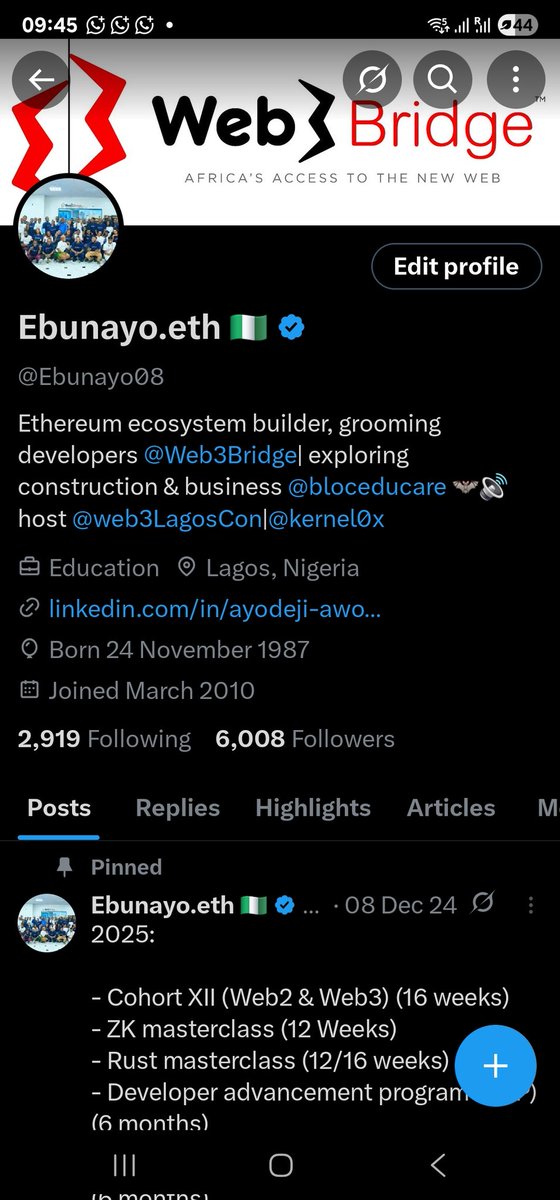 Ebunayo08's tweet image. Didn't know when I crossed 6k followers.
Thanks to all the followers, especially those who have engaged my tweet, share, pointed opportunities, been in my DM with great conversations.