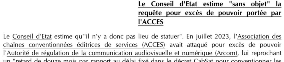RomColas's tweet image. #AujourdhuiDansLaCorres Le Conseil d’État estime « sans objet » la requête pour excès de pouvoir portée par l’ACCES. #Médias