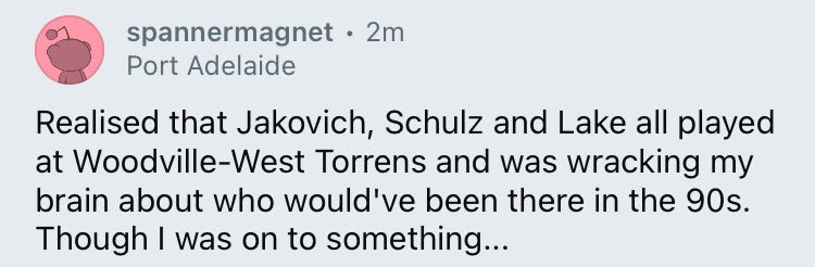 fridayfootyquiz's tweet photo. How about this from reddit user spannermagnet. Totally unintentional, didnโt even clock that they were all from SA when I wrote it #coincidence #crazystuff #spannermagnet https://t.co/bLhMbIUDu1
