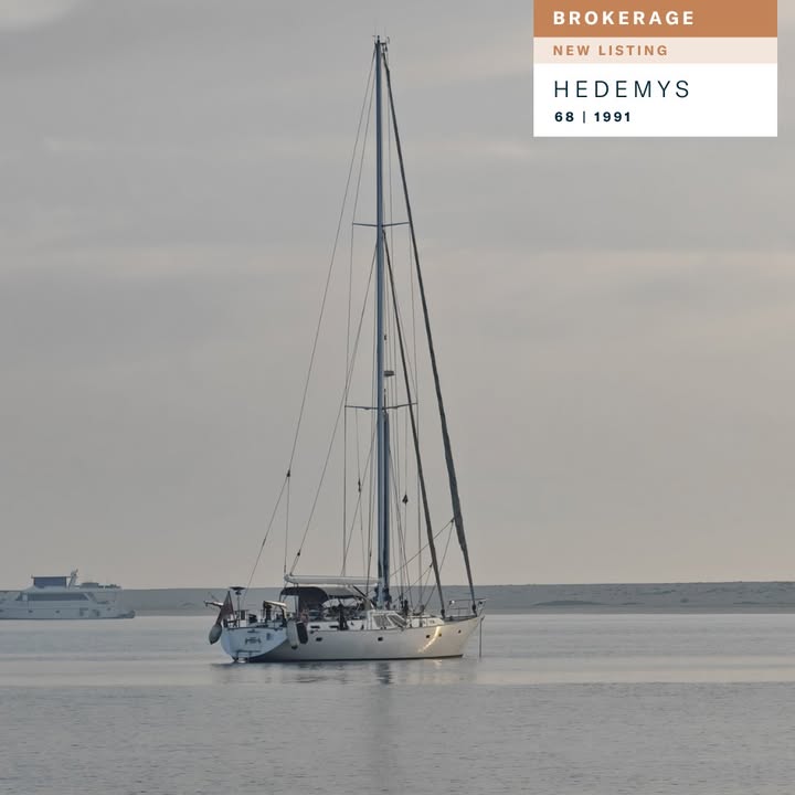 BROKERAGE - NEW LISTING
Hedemys | 68 | 1991

Long, strong and elegant, the 68 has been well proven with circumnavigations and well-documented cruising among the Patagonian icecaps.

Discover more: bit.ly/42RVDwe

#OysterYachts #OysterBrokerage