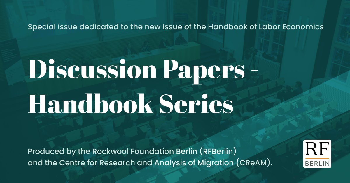 🆕 Chapter of the Handbook of Labor Economics in our Discussion Paper Series: <a href="/DAcemogluMIT/">Daron Acemoglu</a>, Fredric Kong, and Pascual Restrepo review recent advances in the task model and show how it can be used to understand recent trends in the labor market. rfberlin.com/research/tasks…