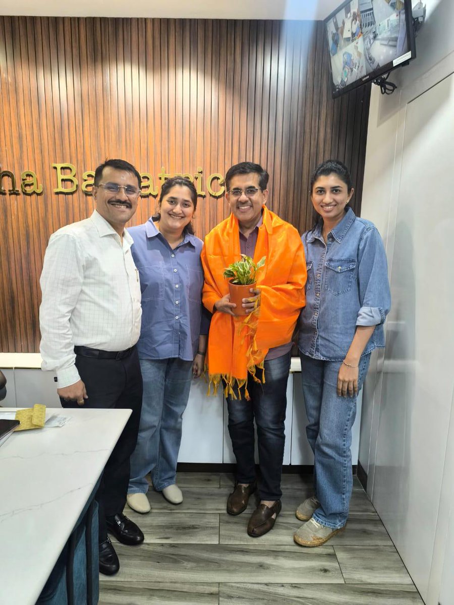 Met Dr. Manish Motwani, Rotary District Governor to wish him on his birthday.
