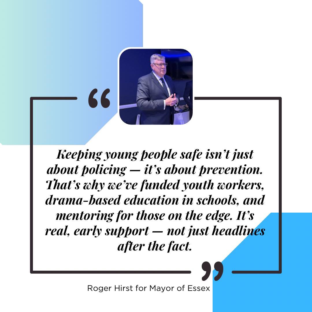 We can’t arrest our way out of youth violence, exploitation, or mental health struggles. We need to invest in the spaces, people, and services that keep young people safe in the first place. 
#Hirst4Essex #YouthSafety #PreventionFirst #ListeningToYoungPeople