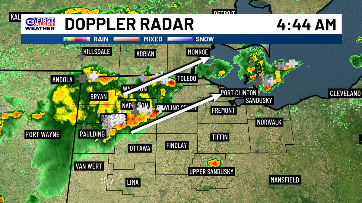 13 Action News (@13abc) on Twitter photo A non-severe thunderstorm complex is producing heavy rain and lots of lightning as it drifts towards Bowling Green and Toledo. A non-severe thunderstorm complex is producing heavy rain and lots of lightning as it drifts towards Bowling Green and Toledo.