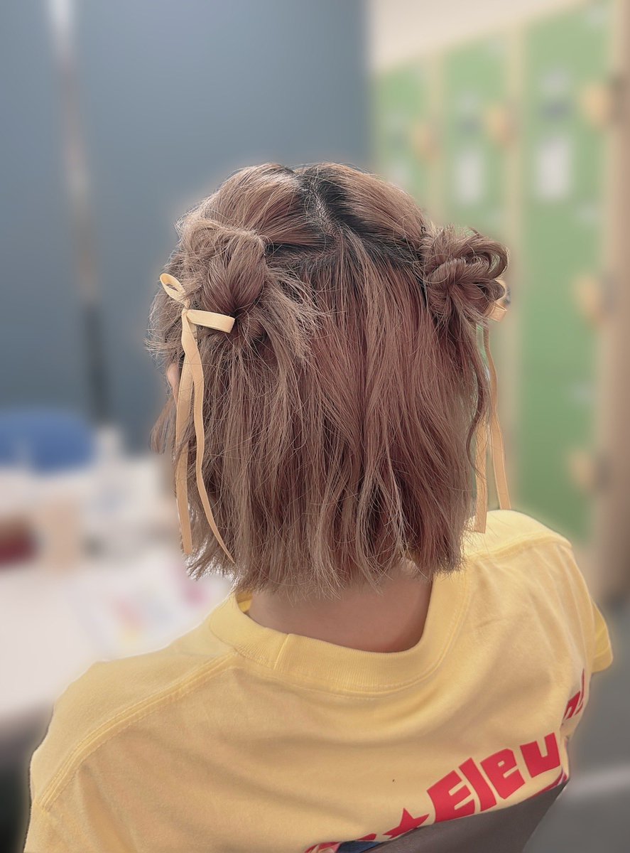 INFO_shikaco's tweet image. #アニゲー感謝祭
ヘアメイク担当のさなぴーが髪型をめっちゃ可愛くしてくれたよ🫶🏻🪽🍦