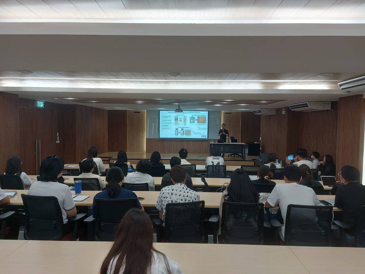 Paritmongkol's tweet photo. Talk at the Chemical Engineering Department, Kasetsart University today. Thank you for the invitation and the fruitful discussion. https://t.co/eZep2CBO7L