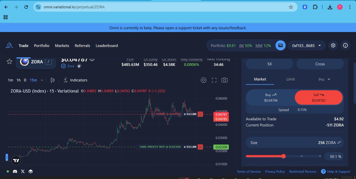 alwsfrosty's tweet image. Gm.. started trading perps on @variational_io yesterday for their upcoming drop.
But i won't lie, the platform is dope af.
Trade execution speed is on top, you trade with zero fees and so on.
But what i love most is the simplicity of the site.
Deposited small funds yesterday…