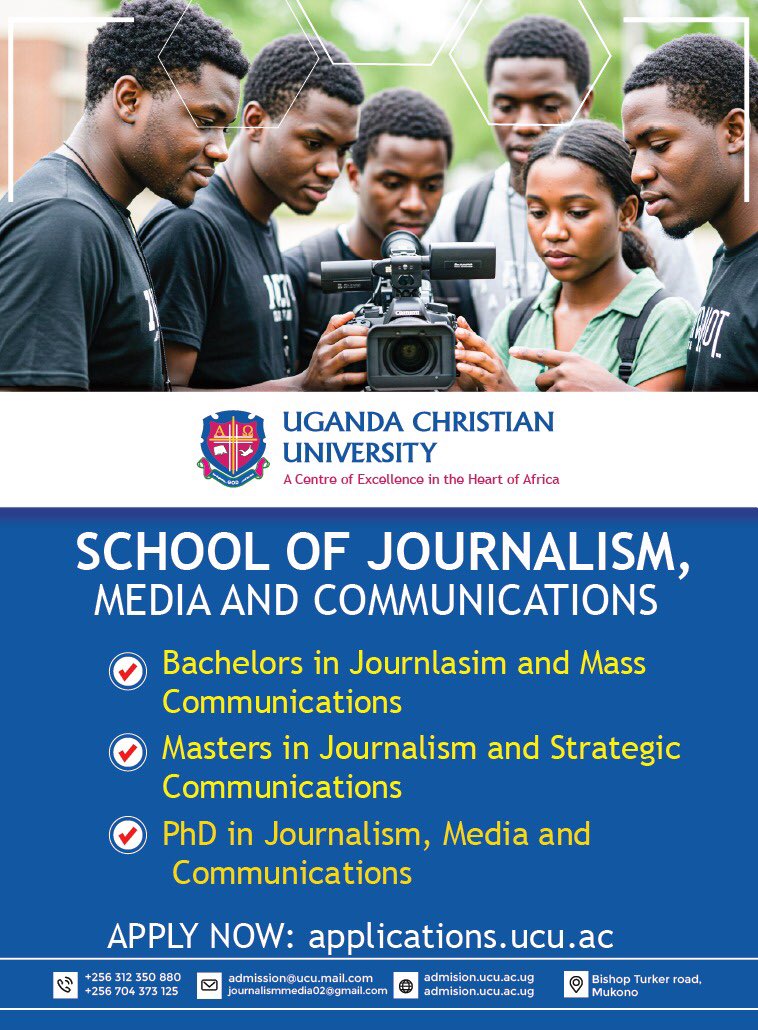 Author Your Legacy; 

Join our under-graduate, postgraduate programs and write your own chapter in Africa’s story and shape a brighter future. 

Admissions open for 2025 Advent Intake (September). 

Apply now  🔗 application.ucu.ac.ug

#Apply2UCU 
#MediaLinkNews