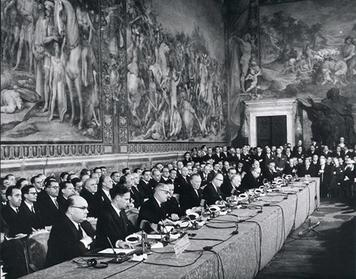 ArmstrongEcon's tweet image. The EU will lose, and it will no longer exist. The target of 2026.03 will be the culmination of the 8th 8.6-year wave from the Treaty of Rome, signed in 1957.23. The final capitulation of the EU is expected by 2030.